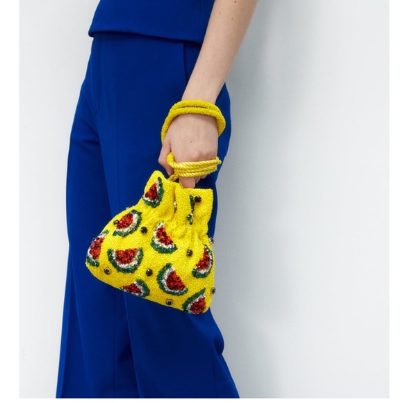 ZARA Beaded Bucket Bag - Picture 2 of 5